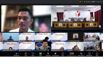 Tangkapan layar secara daring, Kurniawan Tenaga Ahli Biro Hukum Bawaslu RI menjadi narasumber program SELASA HARATI Seri 4, Palangka Raya, Selasa (10/3/2026).
