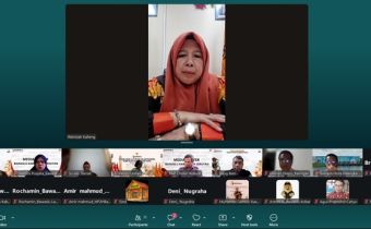 Tangkapan layar daring Anggota Bawaslu Kalteng Siti Wahidah pada rapat Penguatan Kapasitas Pengelola Data Pencegahan melalui Form Pencegahan Online, Selasa (29/9/2026).