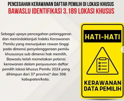 Cegah Kerawanan Data Pemilih Bawaslu Kalteng Lakukan Pemetaan Potensi Lokasi Khusus