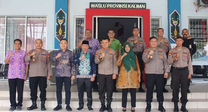 Ditpamobvit Polda Sambangi Bawaslu Kalteng