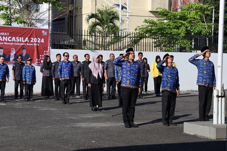 Bawaslu Kalteng Rayakan Hari Lahir Pancasila dengan Upacara dan Penanaman Nilai Pancasila
