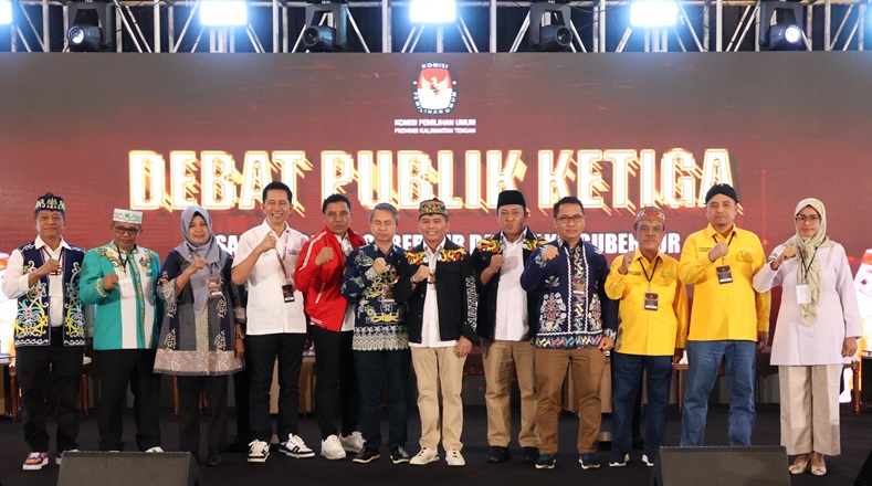 Bawaslu Kalteng Awasi Debat Publik Ketiga Paslon Gubernur dan Wakil Gubernur