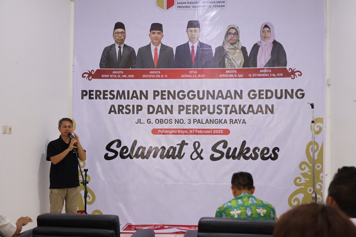 Bawaslu Kalteng Resmikan Gedung Arsip dan Perpustakaan untuk Meningkatkan Akses Data dan Pengetahuan