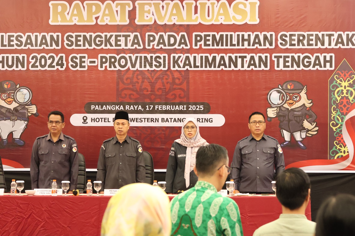 Membangun Sinergi Menjadi Komitmen Pada Rapat Evaluasi Penyelesaian Sengketa Pemilihan 2024 di Kalimantan Tengah