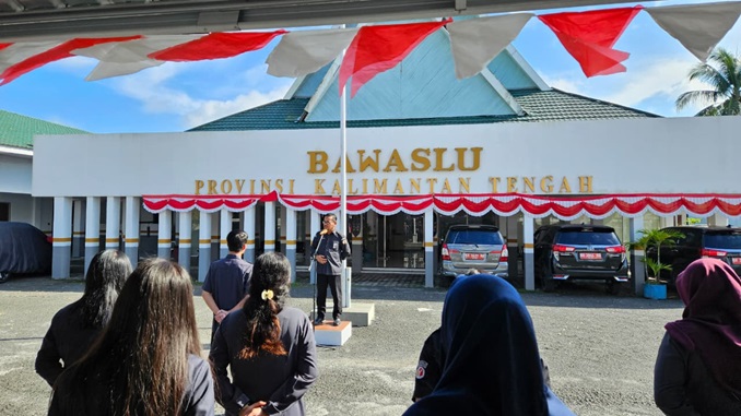 Tingkatkan Kinerja, Bawaslu Kalteng Gelar Apel Setiap Hari Senin