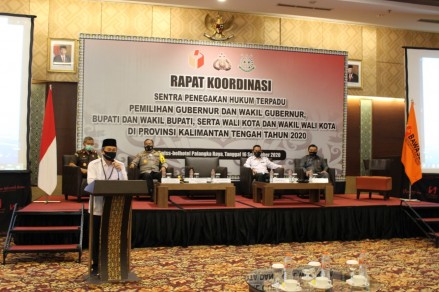 Sentra Gakkumdu Seluruh Kalteng Siap Tangani Tindak Pidana Pemilihan Dalam Keadaan Pandemi