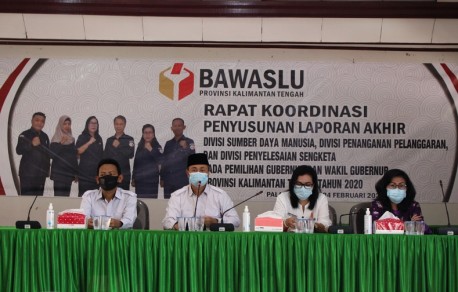 Bawaslu Kalteng : Gelar Rakor Bersama Bawaslu Kabupaten/Kota Finalisasi Laporan Kinerja Divisi