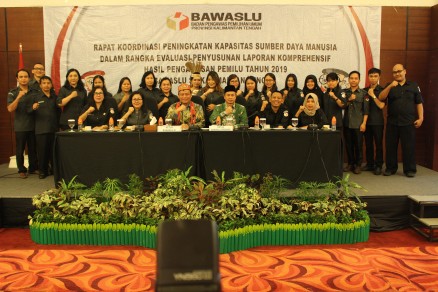 RAKOR EVALUASI PENYUSUNAN LAPORAN KOMPREHENSIF HASIL PENGAWASAN PEMILU TAHUN 2019