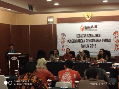 KEGIATAN SOSIALISASI PENGEMBANGAN PENGAWASAN PEMILU TAHUN 2019