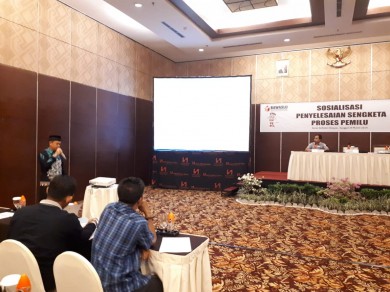 Bawaslu Kalteng Mengadakan Kegiatan Sosialisasi Penyelesaian Sengketa Proses Pemilu