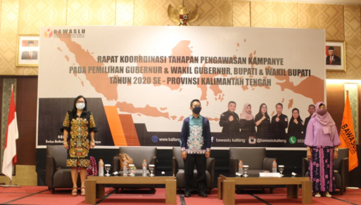 Pengawasan Penyebaran Bahan Kampanye oleh Paslon/Tim Kampanye, Bawaslu Kalteng Lakukan Rakor