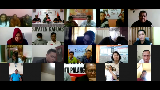 Bawaslu Provinsi Kalteng Mengadakan Vidcon Pembahasan Honorarium PKD, Penyesuaian Sistem Kerja, dan Persiapan Memperingati Hari Jadi Bawaslu ke-12