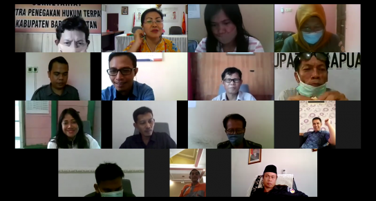 Penyesuaian Data PTPS Pemilu 2019 dalam rapat virtual Divisi SDM dan Organisasi