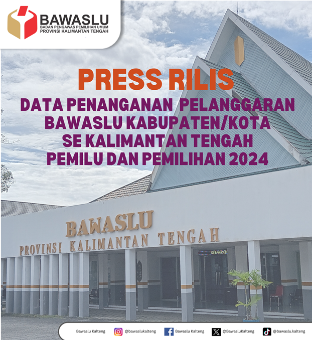 Data Hasil Penanganan Pelanggaran Bawaslu Kabupaten/Kota se-Kalimantan Tengah pada Pemilu 2024 dan Pemilihan 2024