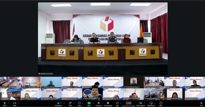 Tangkapan layar secara daring, Anggota Bawaslu Kalteng dalam program SELASA HARATI Seri 4, Palangka Raya, Selasa (24/2/2026).