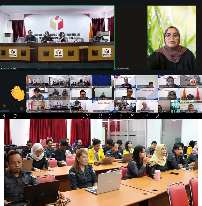  Tangkapan layar secara daring, Anggota Bawaslu RI Lolly Suhenty  dalam arahan dan pembukaan program SELASA HARATI Seri 6 Bawaslu Kalteng, Selasa (5/5/2026).