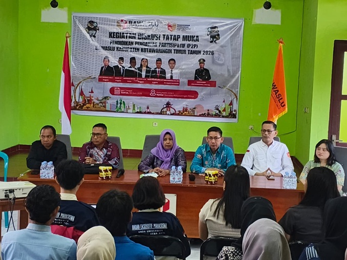 Anggota Bawaslu Kalteng, Siti Wahidah dan Benny Setia hadiri pelaksanaan P2P yang diawali Bawaslu Kabupaten Kotawaringin Timur, Sampit, Jumat (5/6/2026).