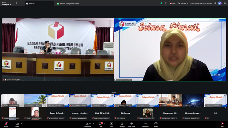 Tangkapan layar daring, Siti Rahmawati sebagai narasumber pada kegiatan Selasa Harati Seri 8, Selasa (28/7/2026).
