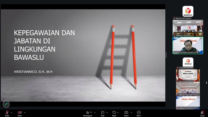 Tangkapan layar secara daring, Plt. Kepala Sekretariat Bawaslu Kabupaten Kotawaringin Timur, sebagai narasumber program Selasa Harati Seri 11, Selasa (6/10/2026).