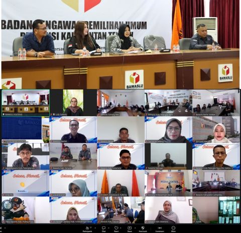Tangkapan layar secara luring dan daring, program SELASA HARATI Seri 6 Bawaslu Kalteng, Selasa (5/5/2026).