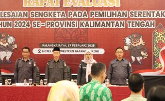 Membangun Sinergi Menjadi Komitmen Pada Rapat Evaluasi Penyelesaian Sengketa Pemilihan 2024 di Kalimantan Tengah