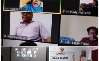 Koordinasi Koordiv Pengawasan Provinsi Bersama Koordiv Pengawasan Kabupaten/Kota Se-Kalimantan Tengah Terkait Hasil Verifikasi Administrasi Pendaftaran SKPP