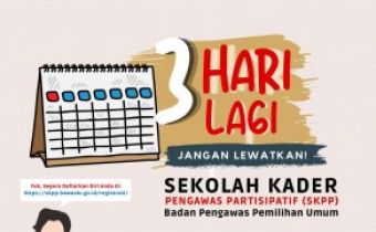 Pendaftaran Sekolah Kader Bawaslu Tahun ini Kembali di Buka