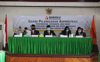 Agenda Bawaslu Kalteng, Gelar Sidang Perkara Dugaan Pelanggaran Administrasi yang Terjadi Secara TSM 