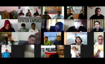 Bawaslu Provinsi Kalteng Mengadakan Vidcon Pembahasan Honorarium PKD, Penyesuaian Sistem Kerja, dan Persiapan Memperingati Hari Jadi Bawaslu ke-12