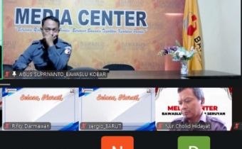 Tangkapan layar secara daring, Anggota Bawaslu Kabupaten Kotawaringin Barat, Agus Supriyanto yang menjadi narasumber program SELASA HARATI Seri 4, Palangka Raya, Selasa (10/3/2026).