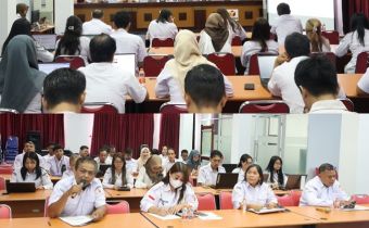 Ketua dan Anggota Bawaslu Provinsi Kalimantan Tengah, Kepala Sekretariat, para Kepala Bagian, serta seluruh jajaran staf pada kegiatan “Rabu Mekar Bersahaja” (Rapat Bulanan Monitoring Evaluasi Anggaran dan Kinerja Bersama Jajaran se-Klimantan Tengah) secara hybrid, Rabu (10/6/2026).