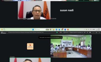 Tangkapan layar daring Anggota Bawaslu Kalteng Benny Setia saat membuka dan menjadi narasumber kegiatan yang diselenggarakan Bawaslu Kabupaten Seruyan dan Kotawaringin Timur, Rabu (22/7/2026).