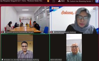 Tangkapan layar daring kegiatan Bawaslu Kalteng SELASA HARATI (Menuju Pengawas Tangguh) – Seri 7, Selasa (23/6/2026).