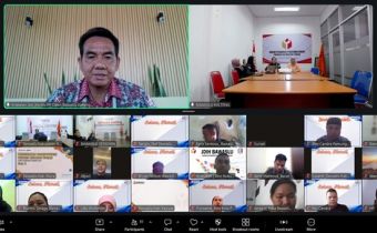 Anggota Bawaslu Kalteng, Kristaten Jon, hadir secara daring menjadi keynot speaker dalam program Selasa Harati Seri 9, Selasa (11/8/2026).