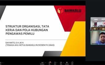 Tangkapan layar secara daring, Tenaga Ahli Bawaslu RI, Dayanto, sebagai narasumber program Selasa Harati Seri 11, Selasa (6/10/2026).